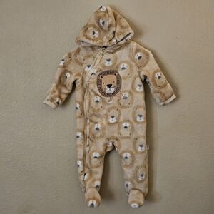 Cozy Tan Bear Kids Footie